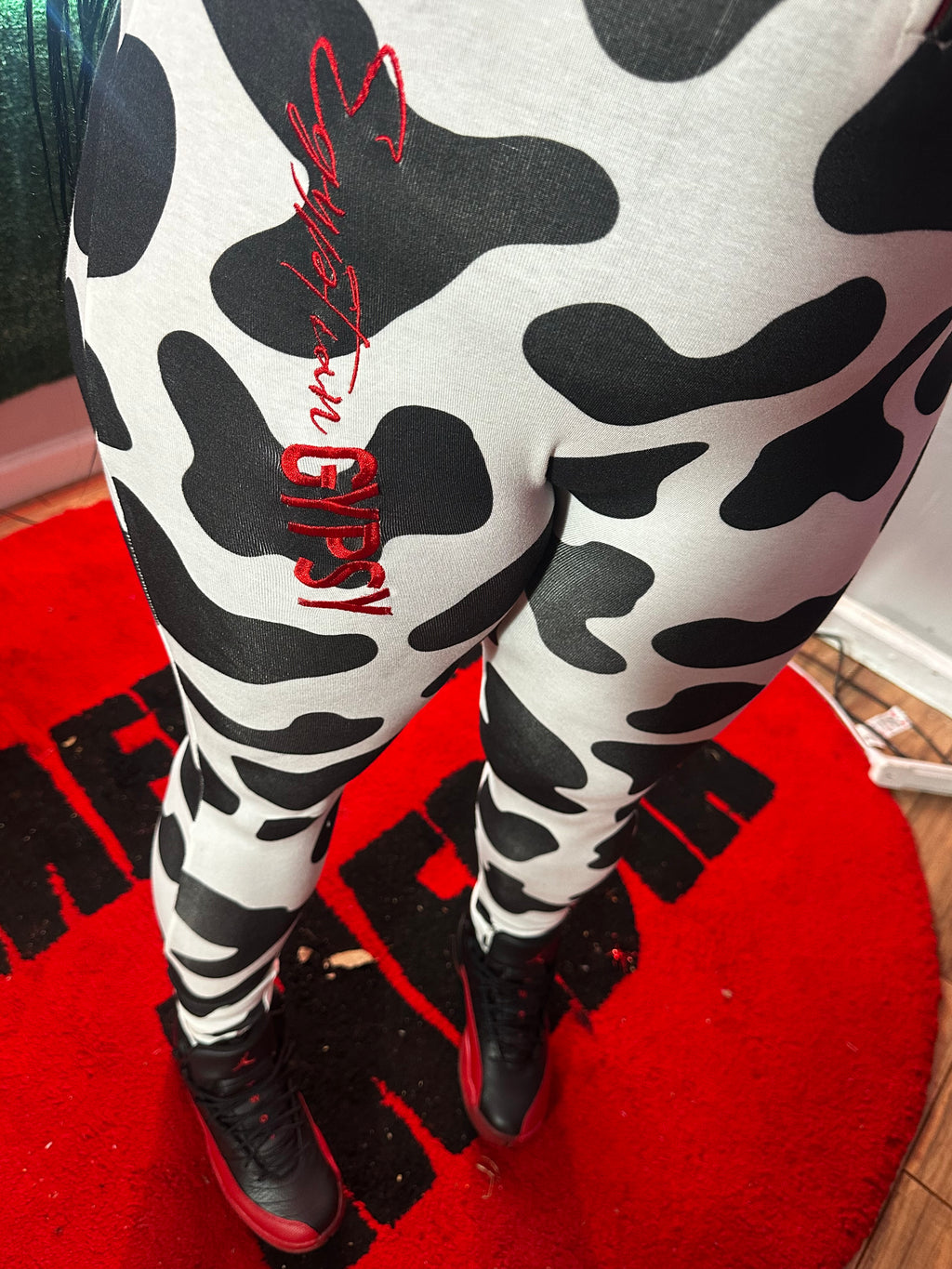 Rare Breed cow print jumpsuit