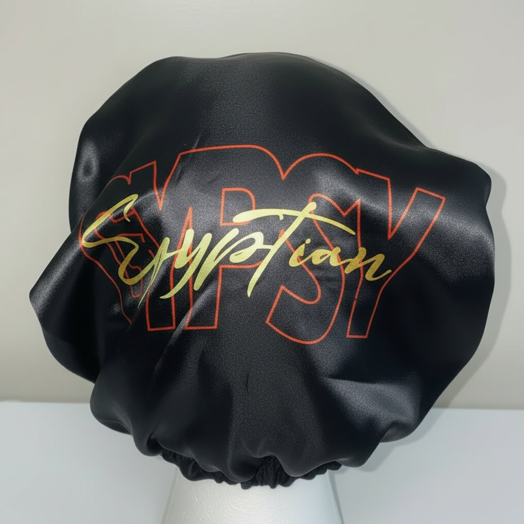 Satin  bonnet and wrap set