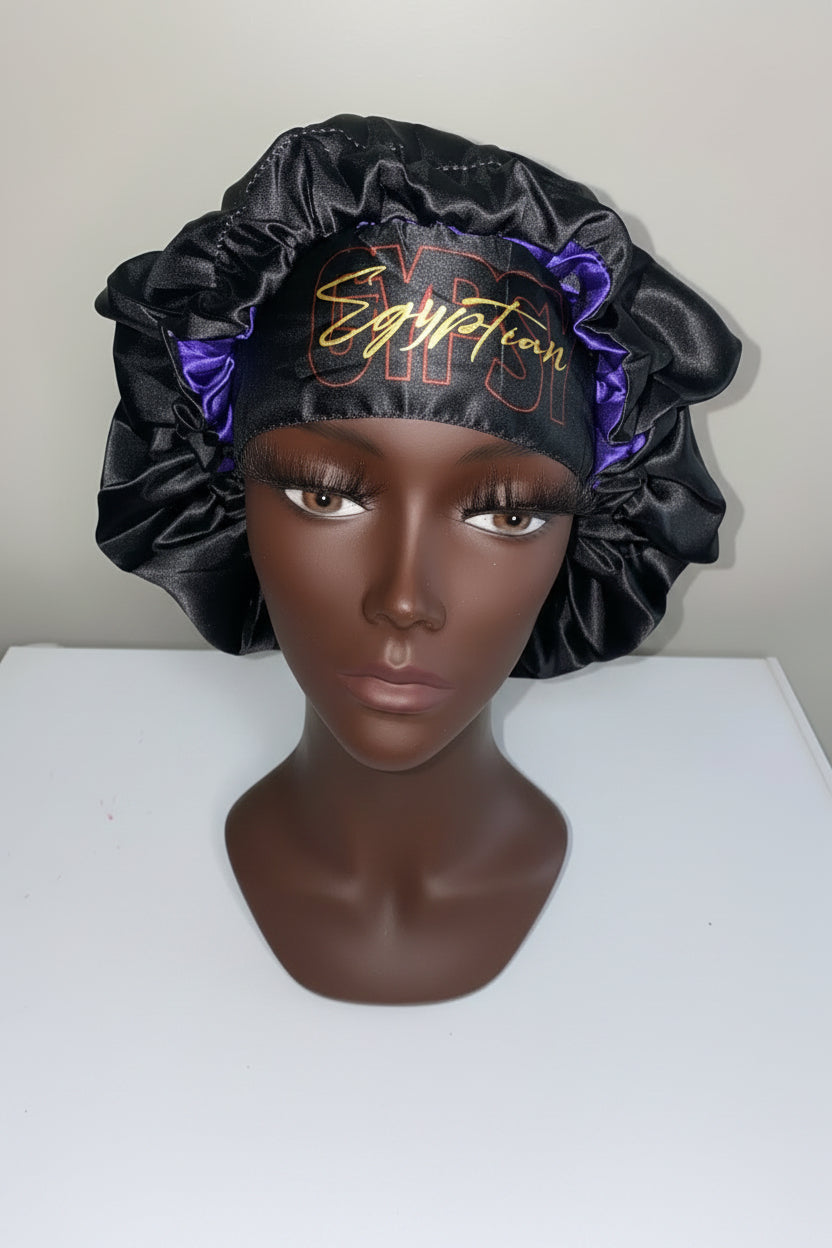 Satin  bonnet and wrap set