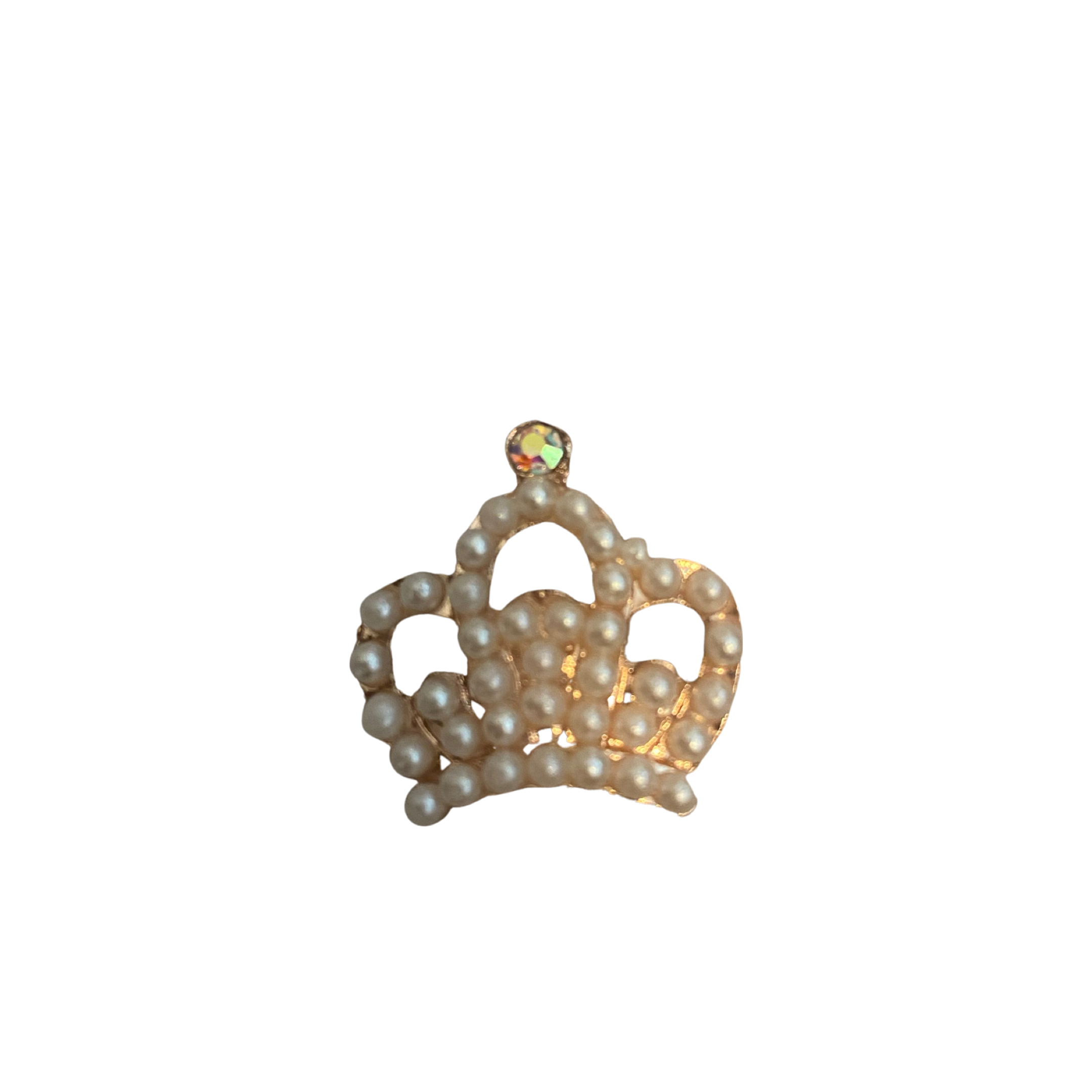 Pearl Crown Charm (gold)
